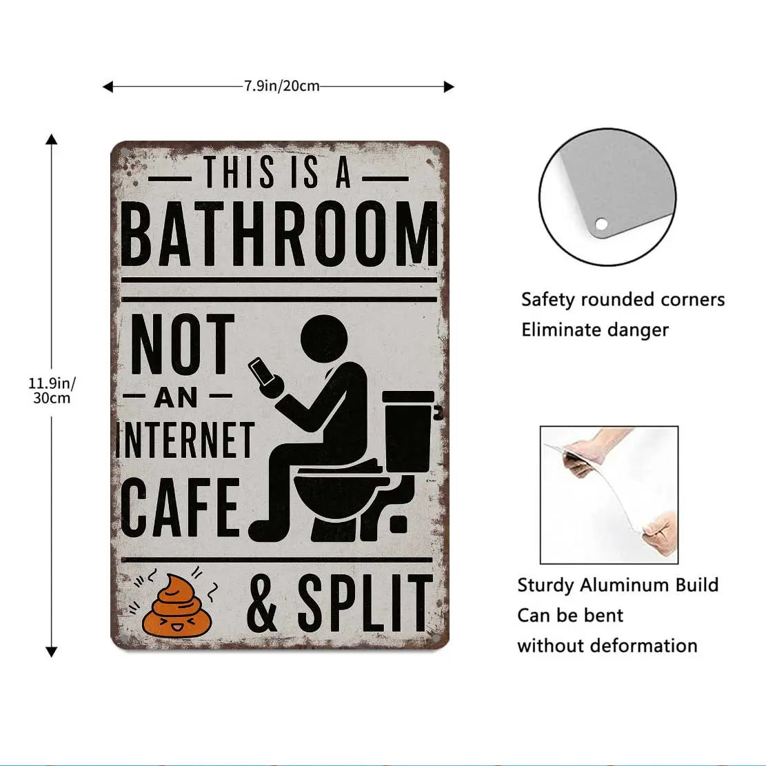 Funny Bathroom Wall Decor - 🚽 This Is a Bathroom, Not an Internet CAFE