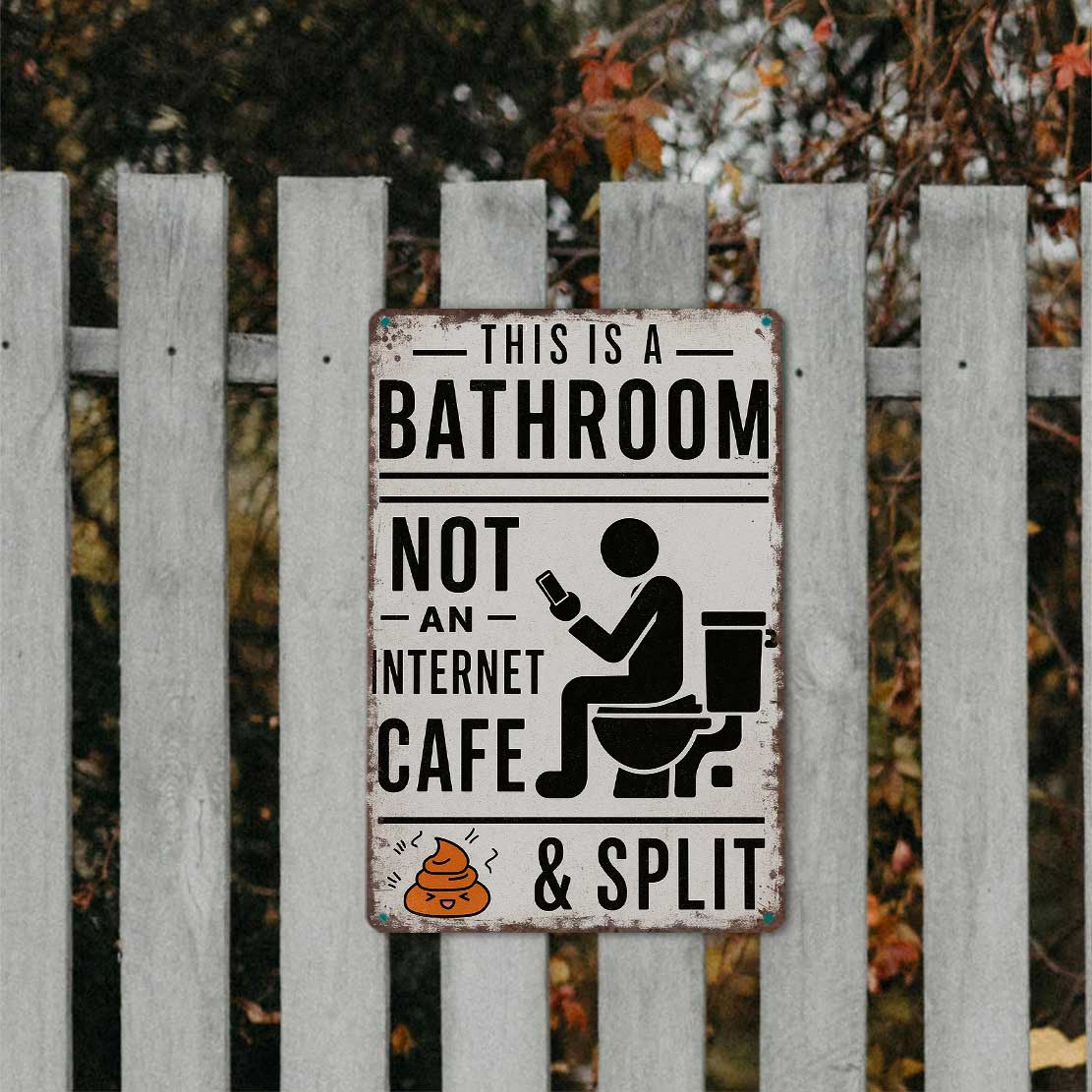 Funny Bathroom Wall Decor - 🚽 This Is a Bathroom, Not an Internet CAFE