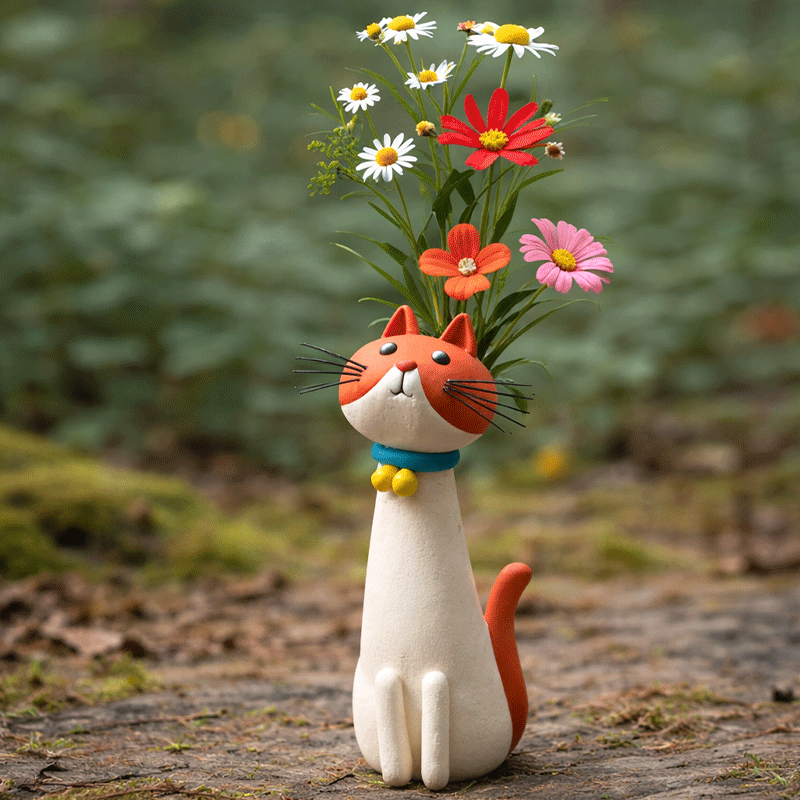 🔥LAST DAY49% OFF - 😻Handcrafted Quirky Cat Vase