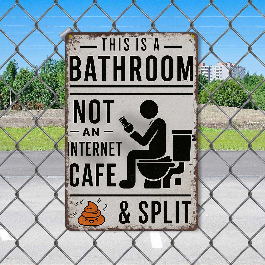 Funny Bathroom Wall Decor - 🚽 This Is a Bathroom, Not an Internet CAFE