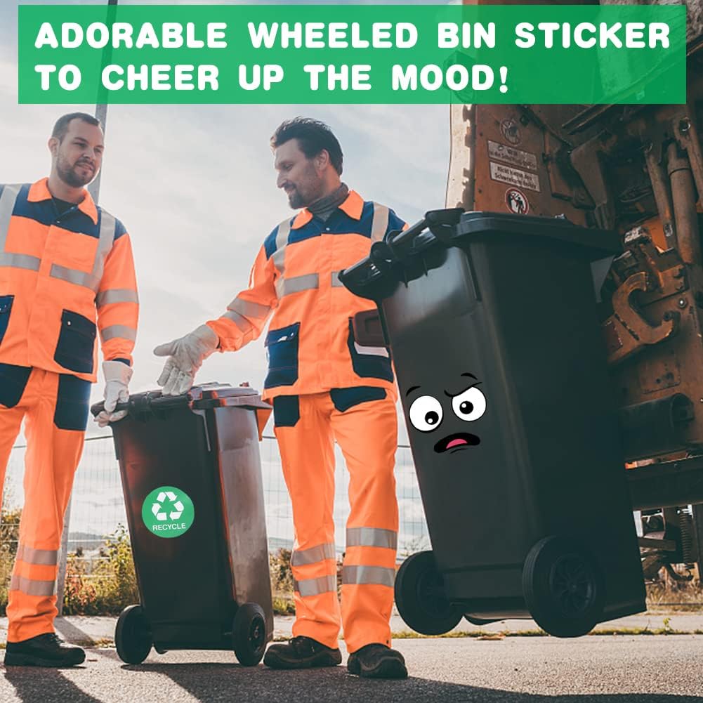 🌱 Eco-Friendly Trash Can Face Sticker Set