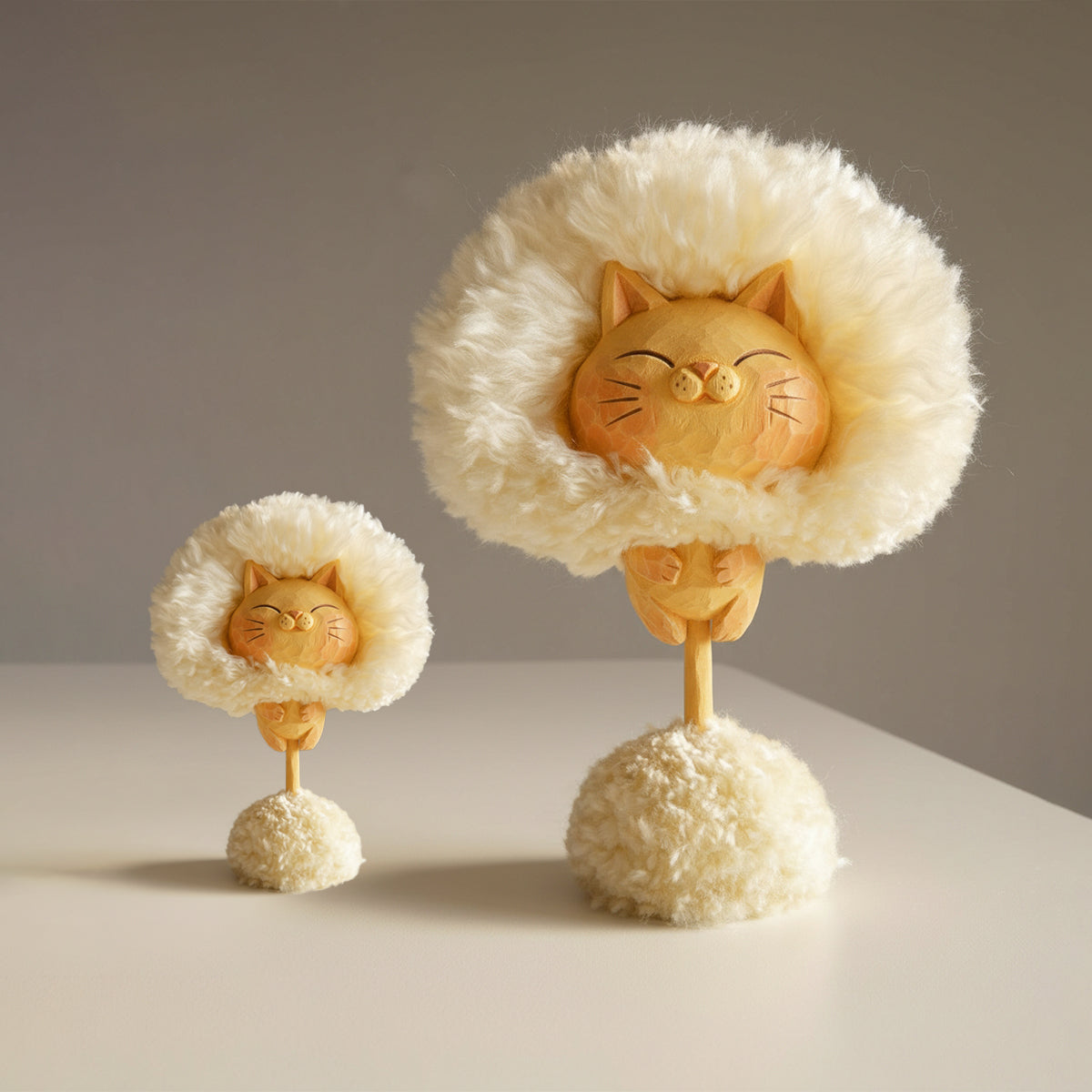 🔥Hot Sale 49%Off - 🐱The "Dandy-Cat" – Hand-Carved Zen Dandelion Figurine