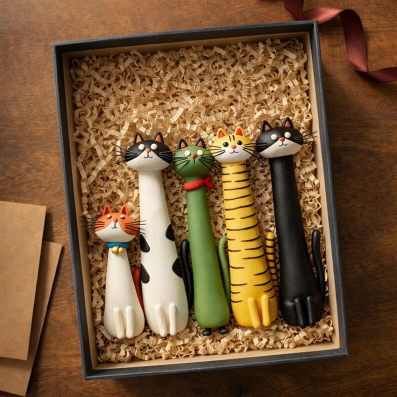 🔥LAST DAY49% OFF - 😻Handcrafted Quirky Cat Vase