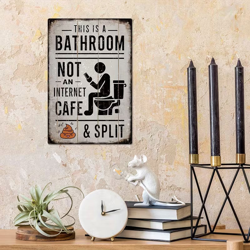 Funny Bathroom Wall Decor - 🚽 This Is a Bathroom, Not an Internet CAFE