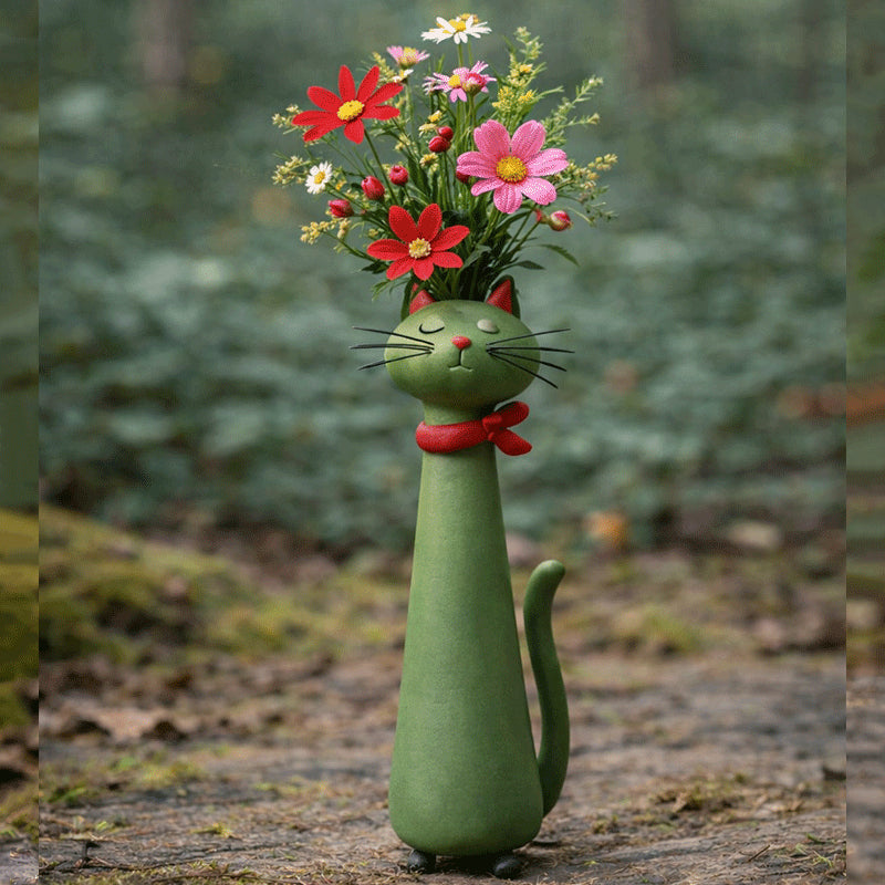 🔥LAST DAY49% OFF - 😻Handcrafted Quirky Cat Vase